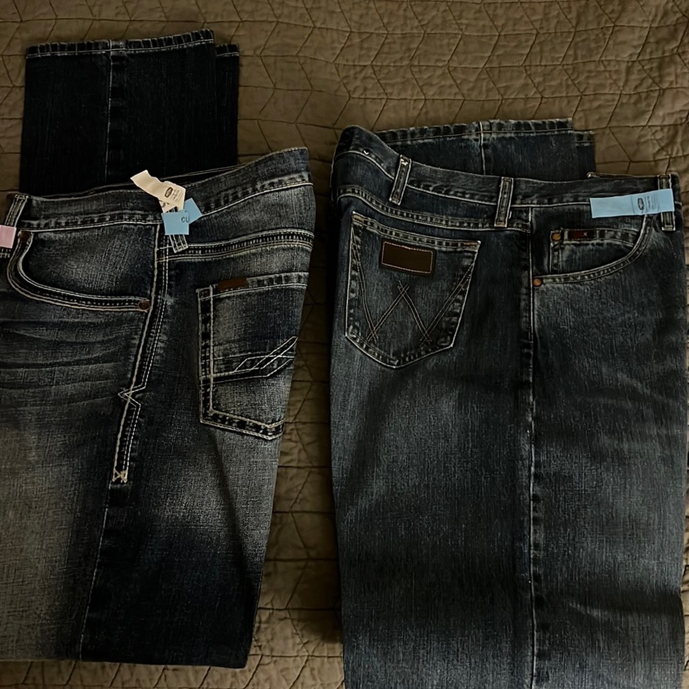 Ariat and Wrangler Cowboy Starch Jeans